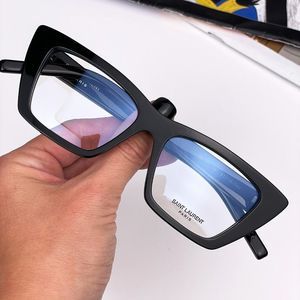 Saint Laurent SL291 001 Eyeglasses Black Blue Block Cat Eye Women